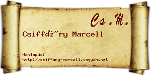 Csiffáry Marcell névjegykártya